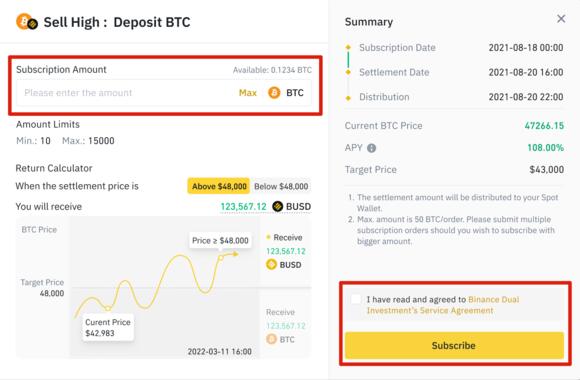 Bron: Binance Dual Investment