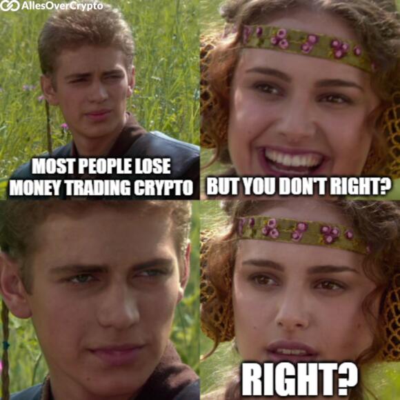 Most people lose money trading crypto meme