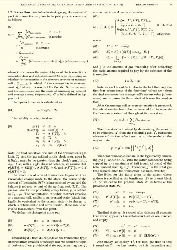 Yellow Paper Ethereum