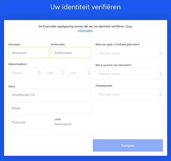 coinbase stap 2