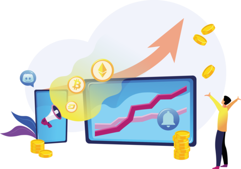Animatieafbeelding van het crypto tradingabonnement van AllesOverCrypto