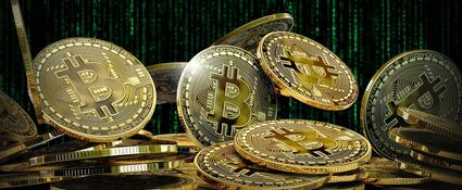 Berg met Bitcoins